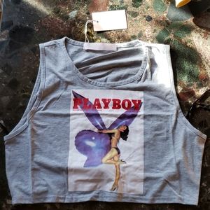 Playboy crop tank top